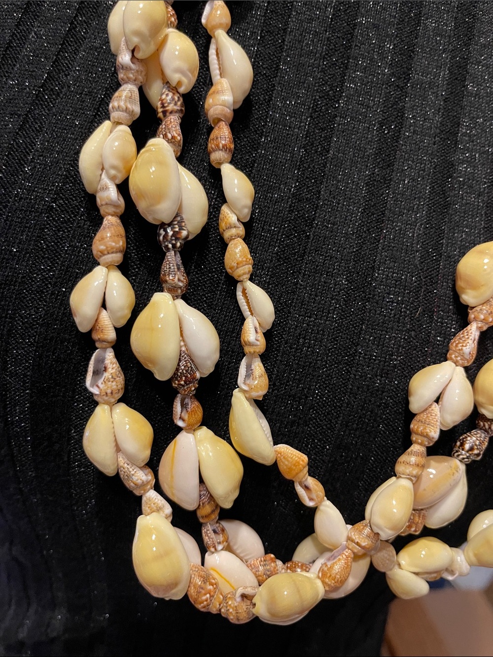 Handcrafted Shell Necklaces 34” each lot of 3 pictures do not do justice